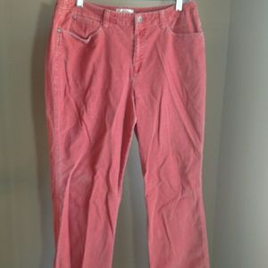 Talbots Orange Corduroy Pants Stretch Cotton